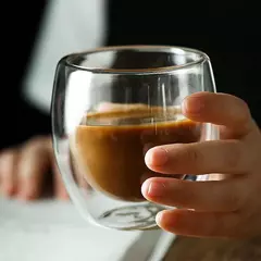 Vaso taza doble vidrio 250 ml - café e infusiones - comprar online
