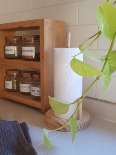 Porta Rollo de cocina de madera (a pedido) - comprar online