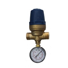 Válvula 3/4" reguladora de pressão d'água Macho c/ manômetro (Ref:3334)--Emmeti