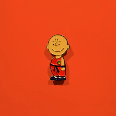 PEANUTS Z KRILLIN BROWN LAPEL PIN EXCLUSIVE EDITION