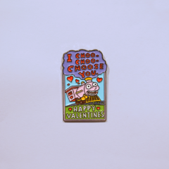 THE SIMPSONS I CHOO-CHOO CHOOSE YOU HAPPY VALENTINES LAPEL PIN EXCLUSIVE EDITION