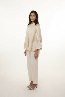 A-Line Blouse, 100% Pure Silk and Lace on internet