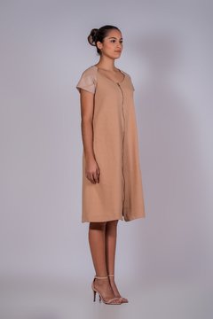 Jacquard sleeve coat dress in sweatshirt on internet