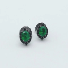 Conjunto Pedra Verde e zircônias negras - Estrela de Anis