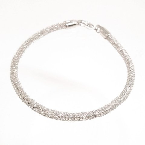 Pulseira de Malha com Bolinhas