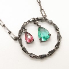 Conjunto Gotinhas Verde e Rosa - comprar online