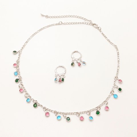 Conjunto com Zircônias Coloridas