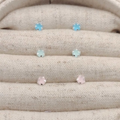 Trio de Brincos Coloridos - Prata 925 - comprar online