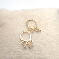 Argola Articulada com Pingentes de Zircônias - comprar online