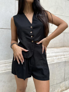 Chaleco lino - Hormiga Negra