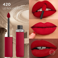 Labial líquido Matte Resist Tono 420 Le Rouge Paris Loreal Paris - comprar online