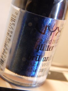 nyx face and body glitter : blue