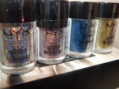 nyx face and body glitter : blue