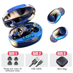 Fone de ouvido sem fio Bluetooth 5.0 Fones de ouvido TWS Display LED com microfone Hifi Stereo Sport Earbuds baixo para smartphone - comprar online