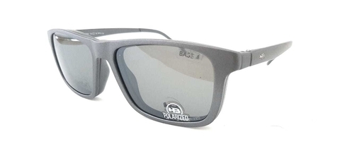 Armação HB CLIIPON SWITCH 0351 MATTE GRAPHITE POLARIZ SILVER