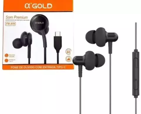 Fone De Ouvido Tipo C Para Celular Com Microfone A Gold Fn-a30