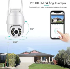 CÂMERA IP SEM FIO MINI SPEED DOME WI-FI FULL HD 1080P STARCOLOR INFRAVERMELHO IP66