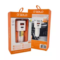 KIT CARREGADOR VEICULAR 9.1A 40W ENTRADA USB/TC CJ06-3 A'GOLD na internet