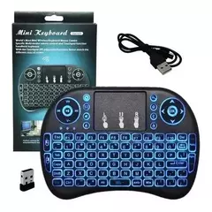 mini teclado led controle bluetooth para smart tv box - comprar online