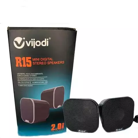 Caixa De Som R15 Vijodi Portátil Usb Para Pc preta