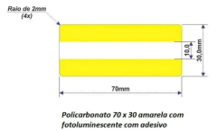 SINALIZACAO VISUAL ESCADA 7X3 DUPLA FACE FLUORESCENTE - comprar online