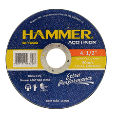 DISCO INOX HAMMER 4.1/2X1.0MM DI1000