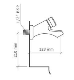 TORNEIRA P/ LAVATORIO PAREDE BIOPRESS 1182 FABRIMAR - comprar online