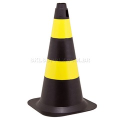 CONE AMARELO/PRETO PEQUENO 50CM KCC