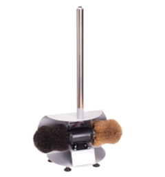 LUSTRADORA P/ SAPATOS C/ 2 ESCOVAS DE CRINA