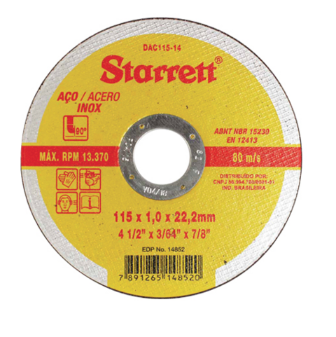 DISCO INOX STARRETT 4.1/2 X 3/64 X 7/8 DAC115-14