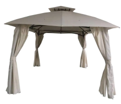 TENDA GAZEBO BEGE EM ACO E POLIESTER 3x4x2,80M