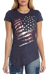 T-SHIRT FEMININA M/C CLÁSSICA MARINHO REF.4513-0299-1
