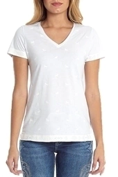 T-SHIRT FEMININA M/C CLÁSSICA BRANCO REF.4434-0081-1