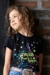 T-SHIRT GIRLS M/C COMFORT PRETO REF.4648-0411-1