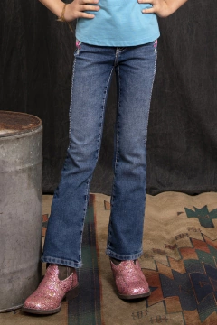 CALÇA GIRLS BOOT CUT MEDIUM WASH - COD 15965 na internet