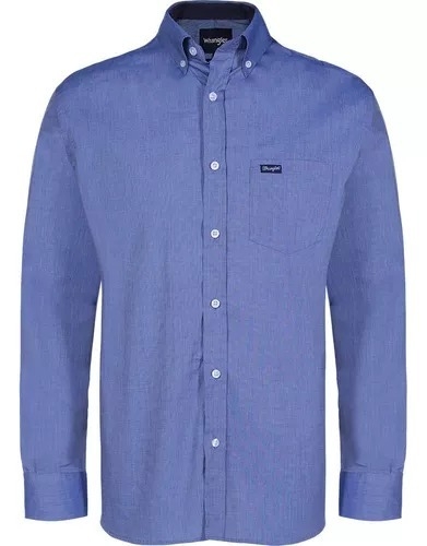 Camisa Wrangler Masc Manga Longa Lisa-cod:16308