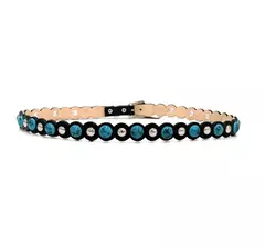Bandinha strass turquesa e preto -cod:4598