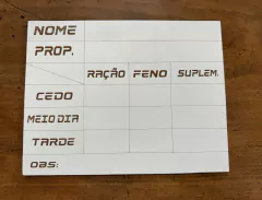 PLACA PARA COCHEIRA PERSONALIZÁVEL -cod:6424