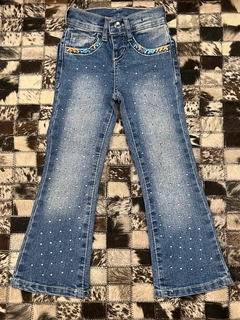 CALÇA GIRLS BOOT CUT MEDIUM WASH -cod:8508 - Bovitik Farm & Ranch