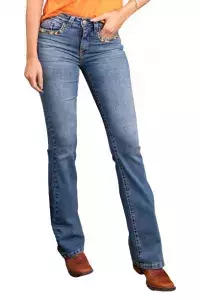 CALÇA FEMININA TASSA BOOT CUT MEDIUM WASH -cod:11140