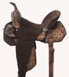 SELA DE BALIZA E TAMBOR EM NEOPRENE E COURO VIRADO - COD:9512