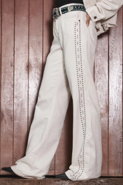 Calça Wide Leg Off-white -cod:9783