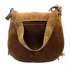 Bolsa de couro Goyazes (CREME) C/franjas -cod:2216 na internet