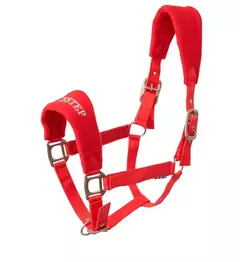 Cabresto para Cavalo Nylon Fleece vermelho -cod:14125