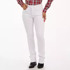 Calça Bootcut Branca Amaciada New -cod:16518 - comprar online