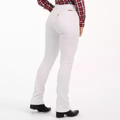 Calça Bootcut Branca Amaciada New -cod:16518