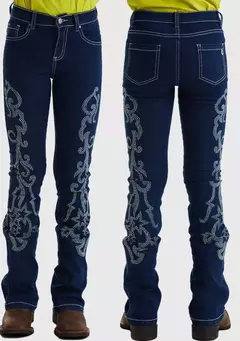 CALÇA INFANTIL FEMININA BOOT CUT JEANS -cod:16203