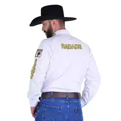 Camisa Masculina Radade Manga Longa Bordada Brands Branca -cod:7692 na internet