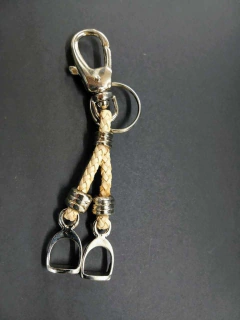 Chaveiro de Couro par de Estribo Pequeno - cod:1935