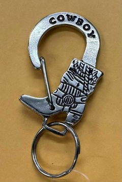 Chaveiro em zinco mosquetão com bota